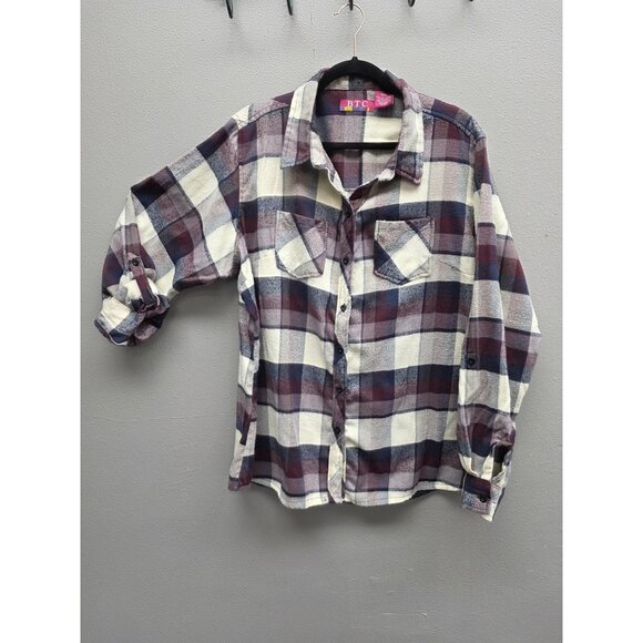 BTC Flannel Shirt Mens 3XL Plaid Button Up Long Sleeve Casual Workwear - Picture 1 of 9